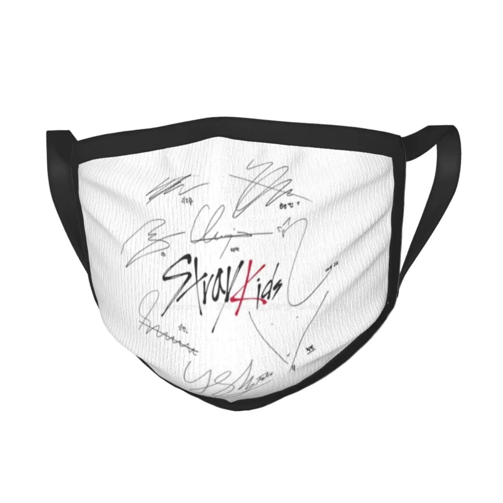 Stray Kids Ot8 - Logo With Signatures (White) Sun Cap Fisherman Hat Bucket Hats Kpop Logo Signed Signature Autograph Album