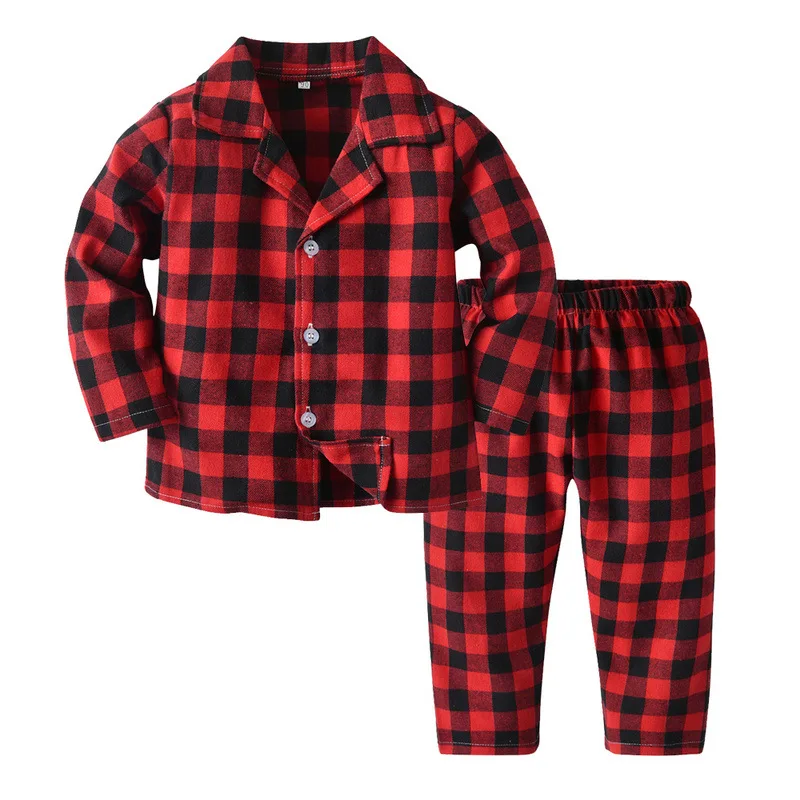 

Children's Homewear 2024 Famliy Pajamas Kids Long Sleeve Sleepwear Clothes Set Brother Sister Matching Pyjamas Set