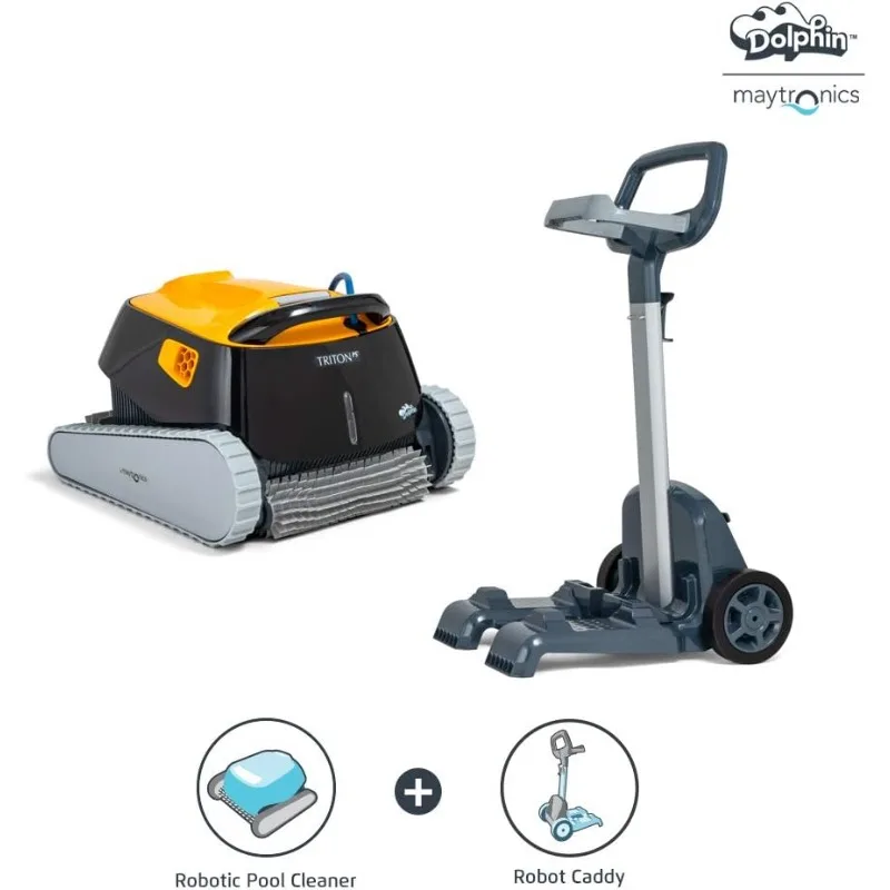 Dolphin Triton PS w/Powerstream Inground Robotic Pool Cleaner Upgraded Swivel with Caddy