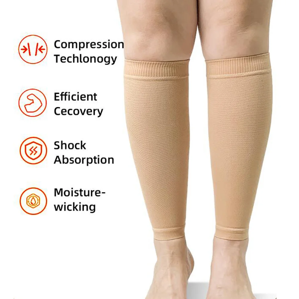 1 Pair Medical Compression Calf Sleeves Footless Cycling Running Universal Shin Splint Varicose Veins Pain Relief Fast Healing