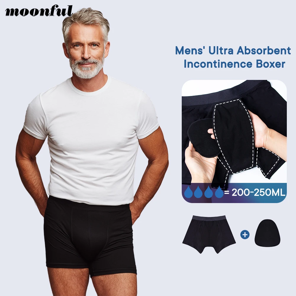 

Нижнее белье при недержании, мужские герметичные трусики при недержании мочи, ультра впитывающие шорты-боксеры для пожилых людей, моющиеся подгузники