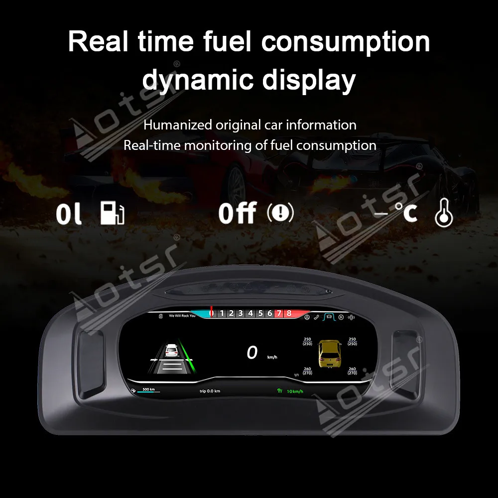 For Volkswagen Multivan T5 2012~2019 Virtual Cockpit Speed Meter LCD Cluster Instrument Panel Multimedia Player Dashboard