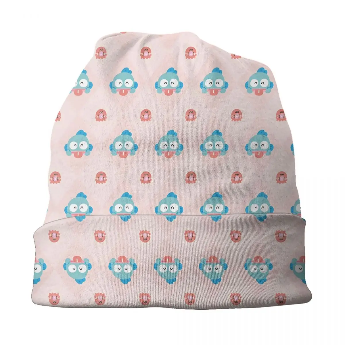 مخصص Hangyodon Skullies Beanies قبعات الرجال النساء للجنسين موضة شتاء دافئ محبوك قبعة مهرج الأسماك الكرتون أنيمي بونيه القبعات