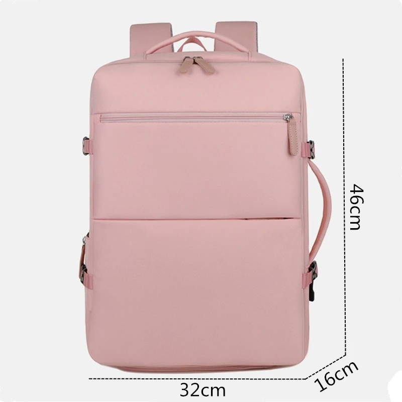 Nesitu Expandable Waterproof A4 14 15.6 16 inch Laptop Men Women Backpack Travel Bag Black Grey Green Pink White M3609