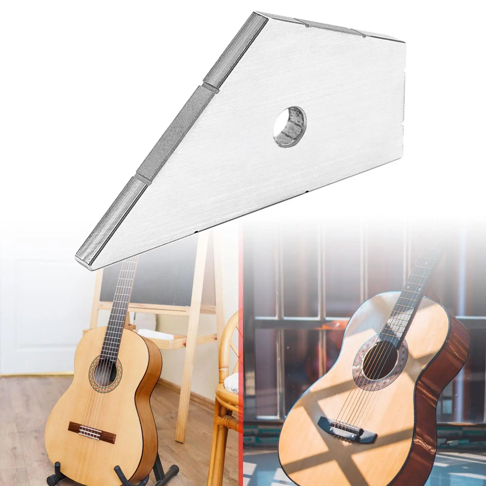 

Fret Leveling Tool Locate High Frets Fast Height Measuring Tool for Accuracy Thickened Stainless Steel Luthier Tool Fret Kisser