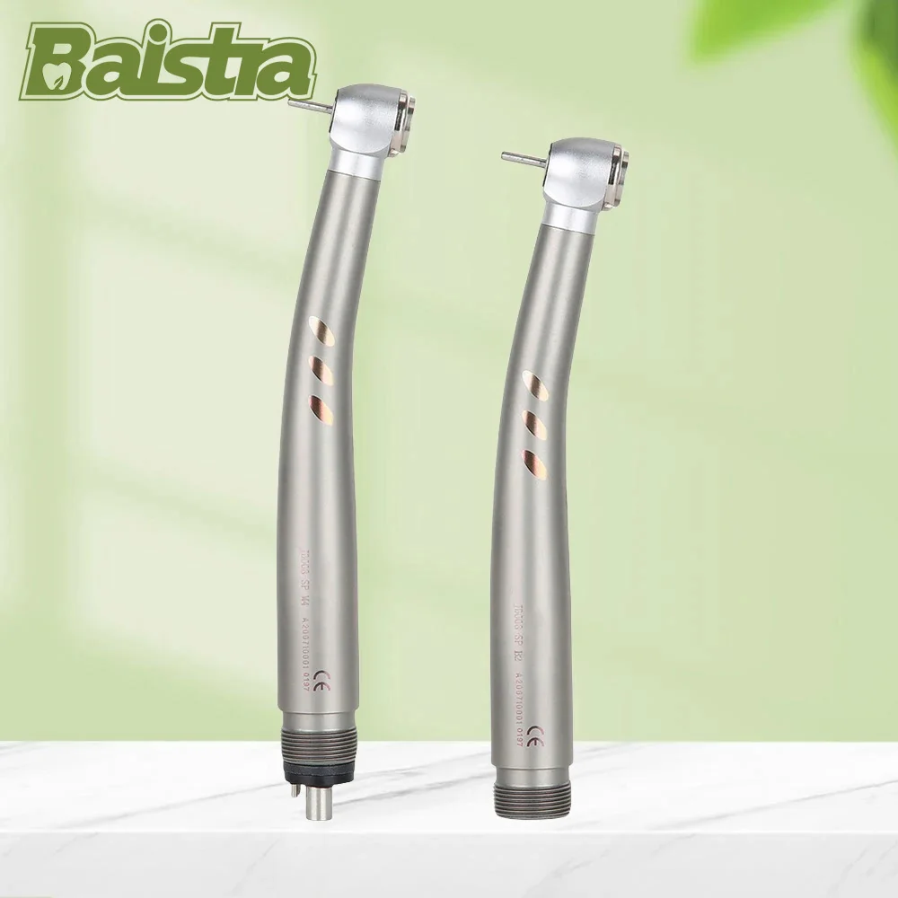 Dental High Speed Handpiece LED Integrate E-generator Shadowless Ring Ceramic Bearing Standard Head 2/4 Holes Push Button