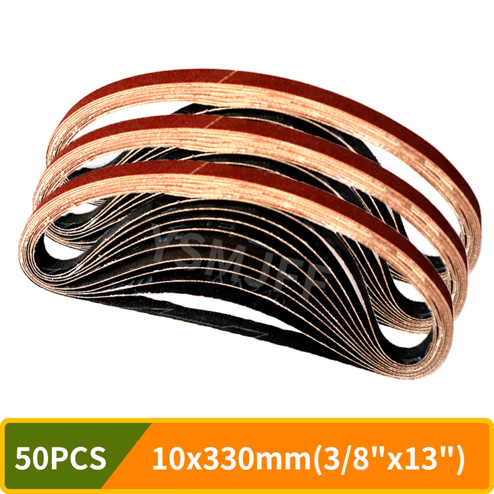 Correas de Lijado 40-p1000 Granos Surtidos x 13 Correa Abrasiva de Óxido de Aluminio para Soldadura de Huecos de Metal 50 Uds. 330*10 mm