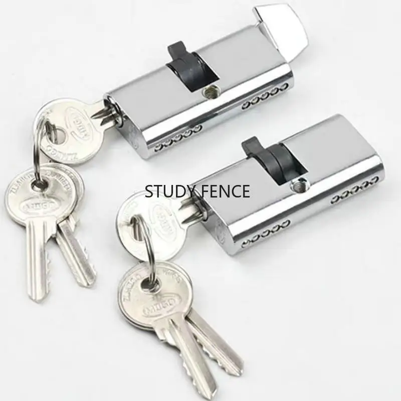1pc Aluminum Alloy Lock Core Indoor Door Lock Cylinder with Keys Single/double-sided Lock Core Household Hardware Accessories image 2