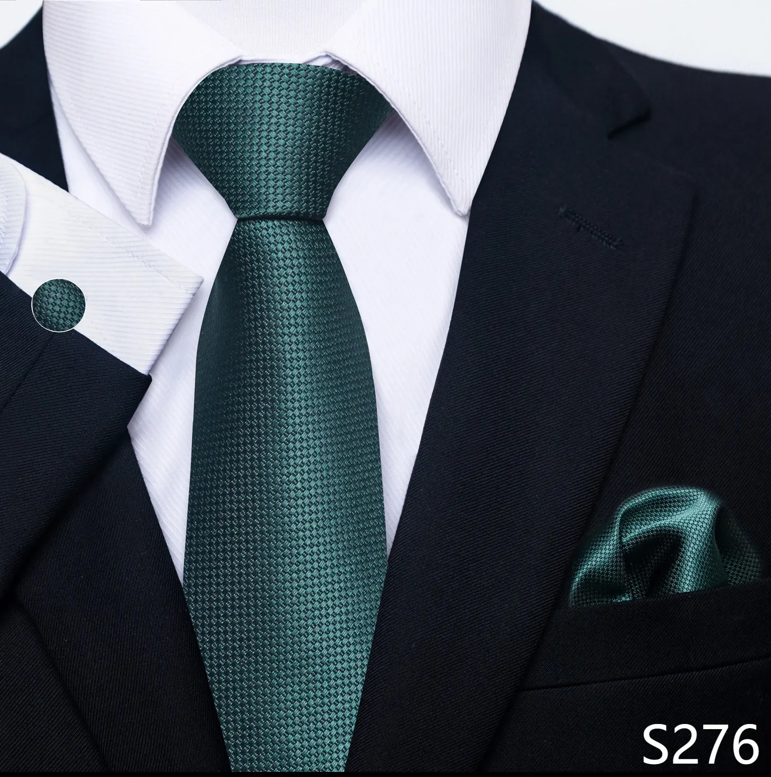 Neue Stil Mode Marke Krawatte Für Männer Grün Floral Krawatte Einstecktücher Manschettenknöpfe Set Krawatte Anzug Zubehör Fit Formale Party – Detail 29