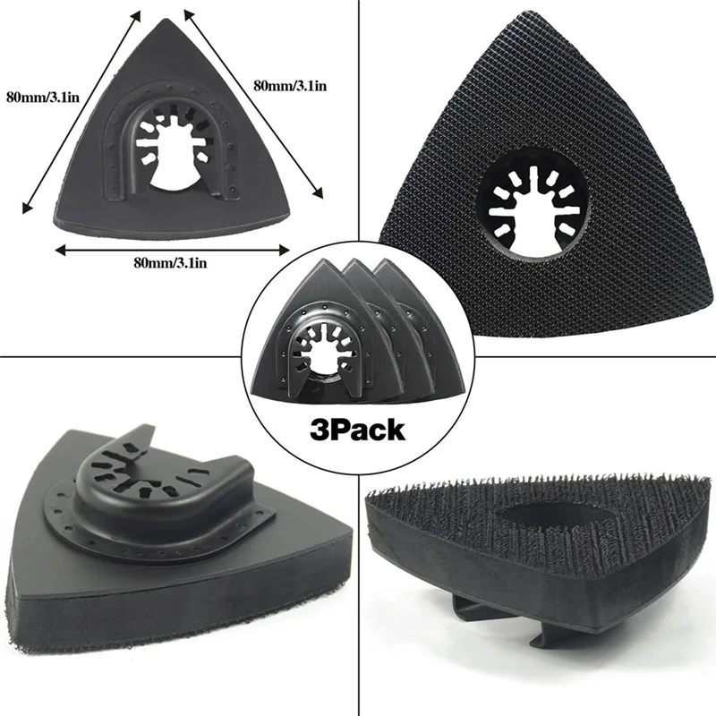 WORTHOWN-Professional 246Pcs Oscillating Sanding Kit: 3 Triangle & 3 Finger Sanding Pads With 240 Sandpapers