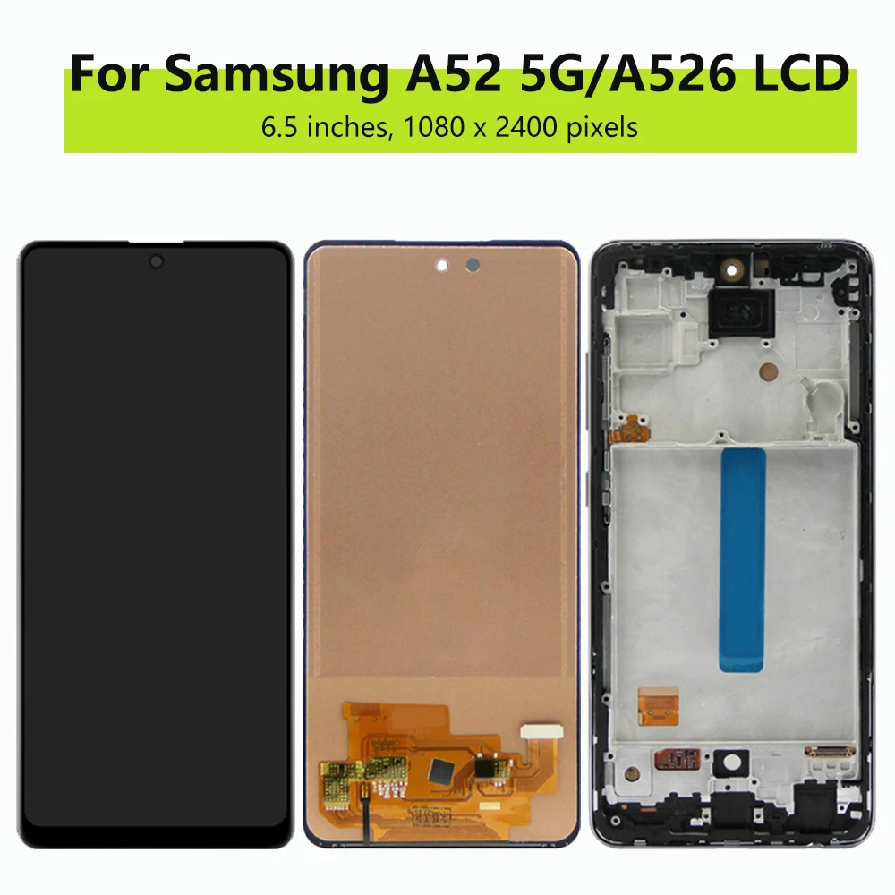 6.5\'\' Screen LCD for Samsung Galaxy A52 5G A526B LCD Display Touch Screen Digitizer Replacement for Samsung A52 5G LCD