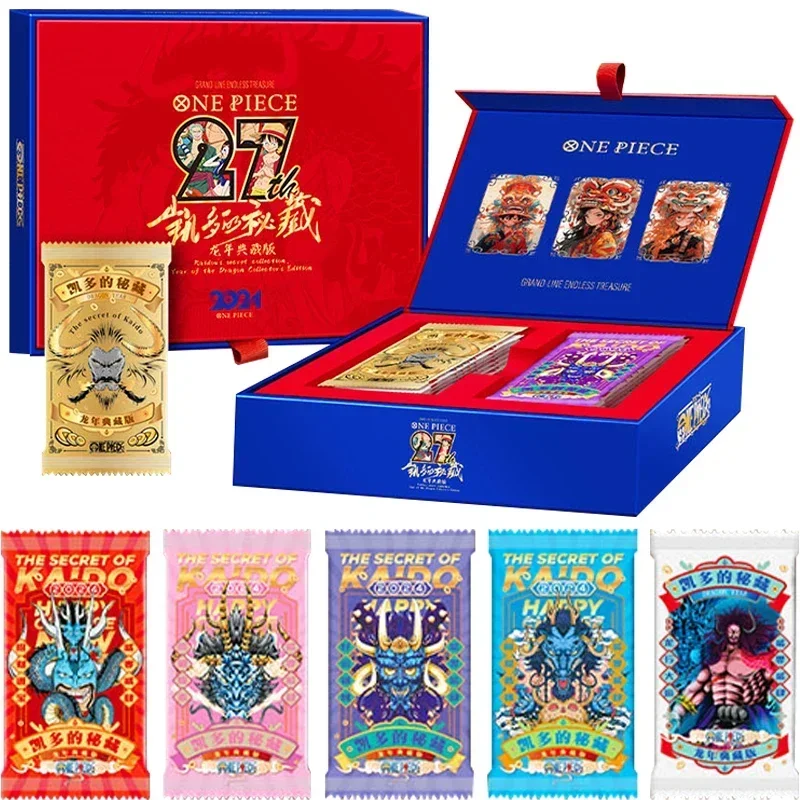 Kabago, nuevas tarjetas de una pieza, año del dragón, tesoro secreto de Kaido, edición especial, personajes de Anime Luffy Sanji, tarjetas de colección de juguete