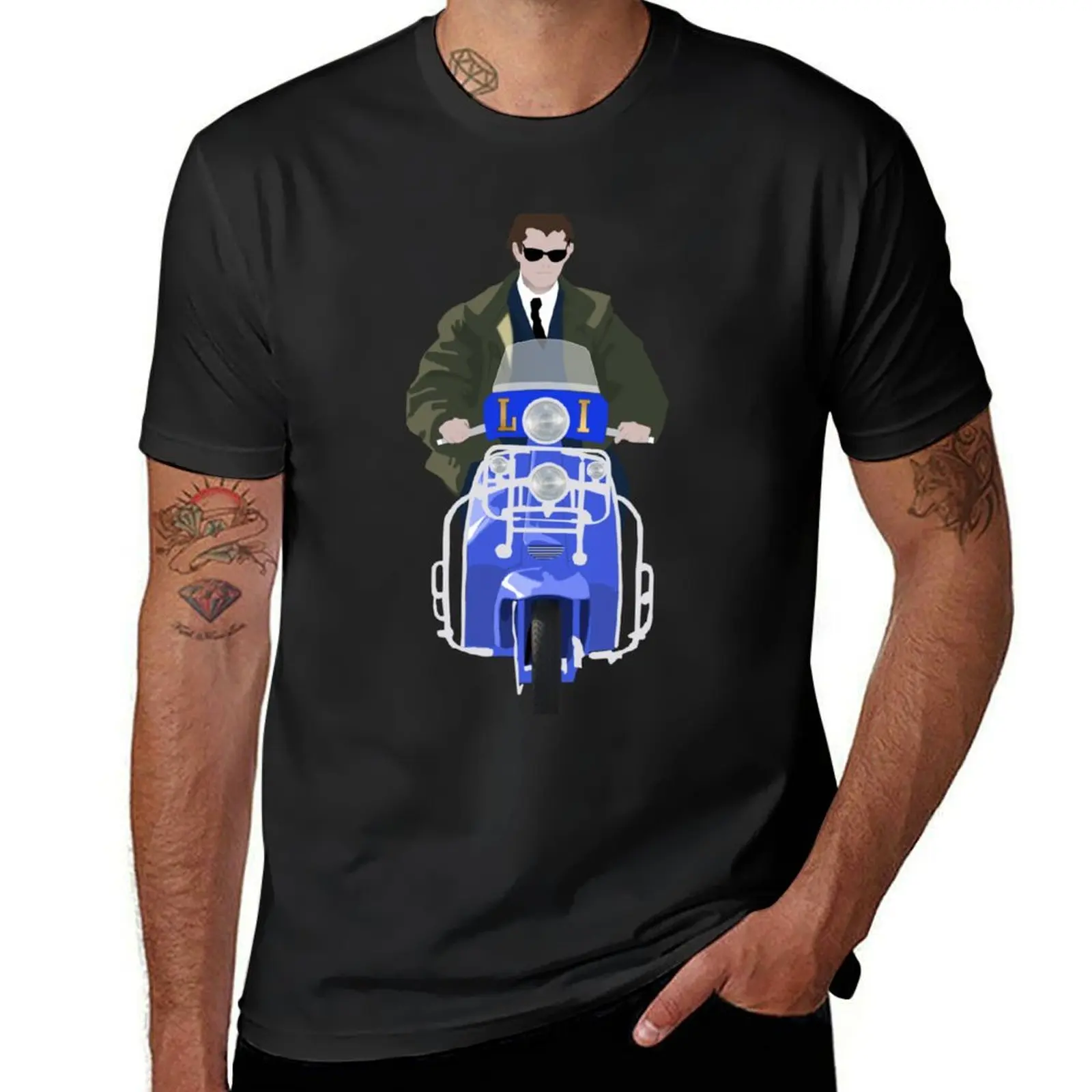 Lambretta Scooter Mod T-Shirt kawaii clothes plus size tops mens white t shirts