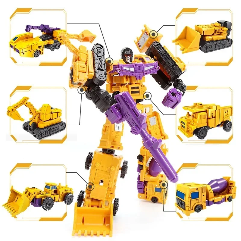 Figura de acción 6 en 1 MINI Devastator, modelo de transformación MINI Devastator, Robot de juguete de plástico de 22CM, el mejor regalo para niños,