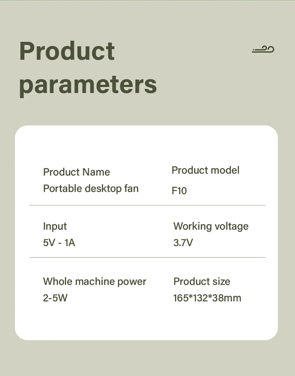 Tragbarer Mini-Ventilator, USB-Tischventilator, faltbare Tischventilatoren mit 5 Geschwindigkeiten, leistungsstarker Wind, wiederaufladbarer Wandventilator, kleine Campingventilatoren – Detail 13