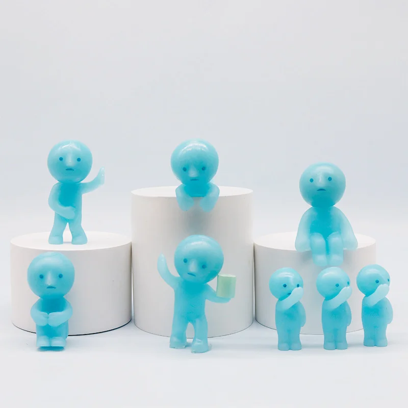 Meistverkaufte Smiski Hippers Mini Blind Box - Schlafzimmer-Fitness-Thema |   Leuchtende Puppen-Ornamente |   Ideales Geschenk für Liebhaber von Wohnraumdekoration