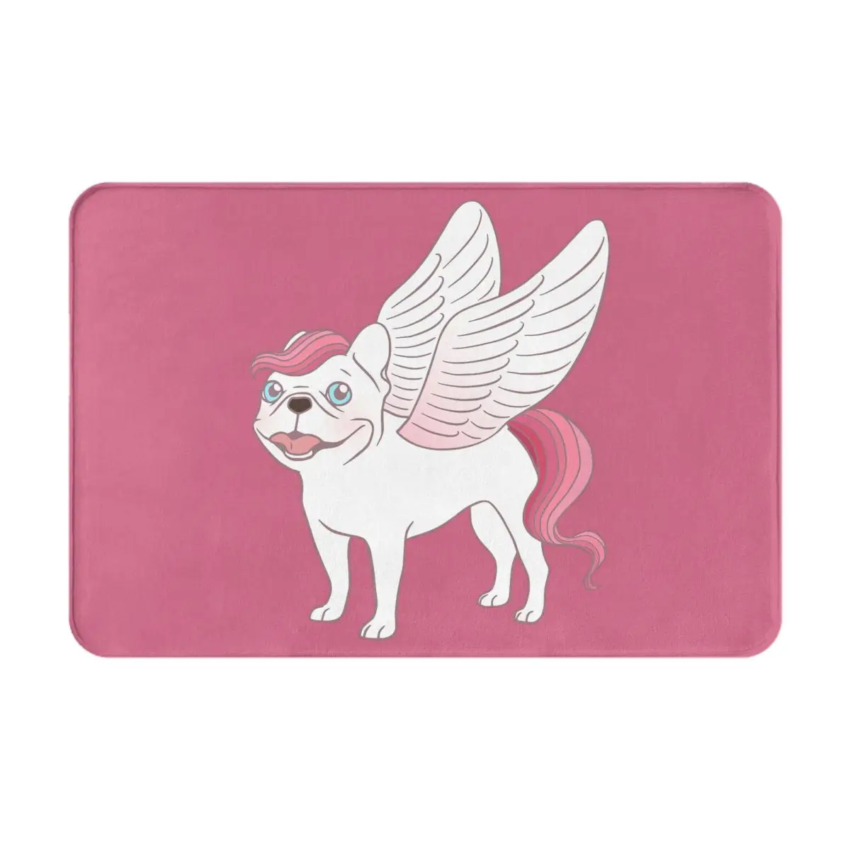 Frenchie Pegasus Spreads Its Wings Into The Mythical World Doormat Rug carpet Mat Footpad Bath mat Non-slip durable Washable