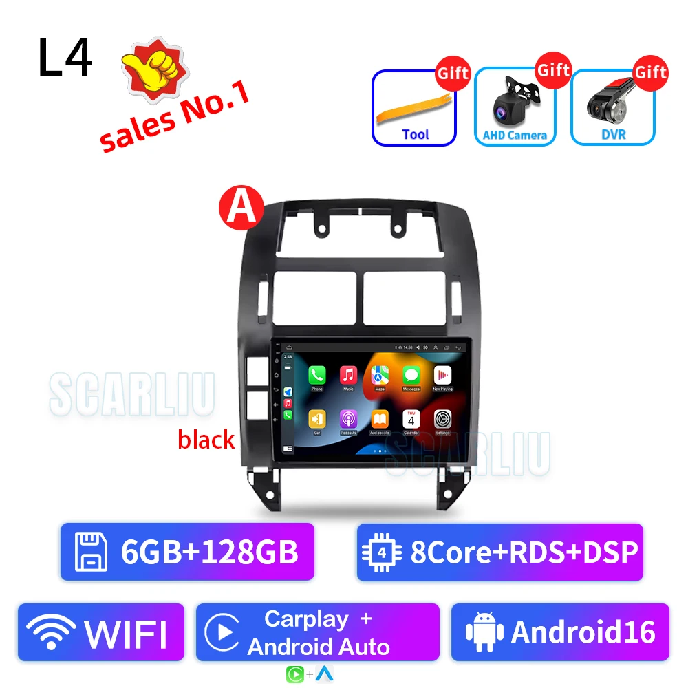 SISCL Voor Volkswagen Polo Mk4 2001-2011 Android Autoradio Multimedia Speler Carplay Auto Stereo GPS Navi 2din DSP Head Unit