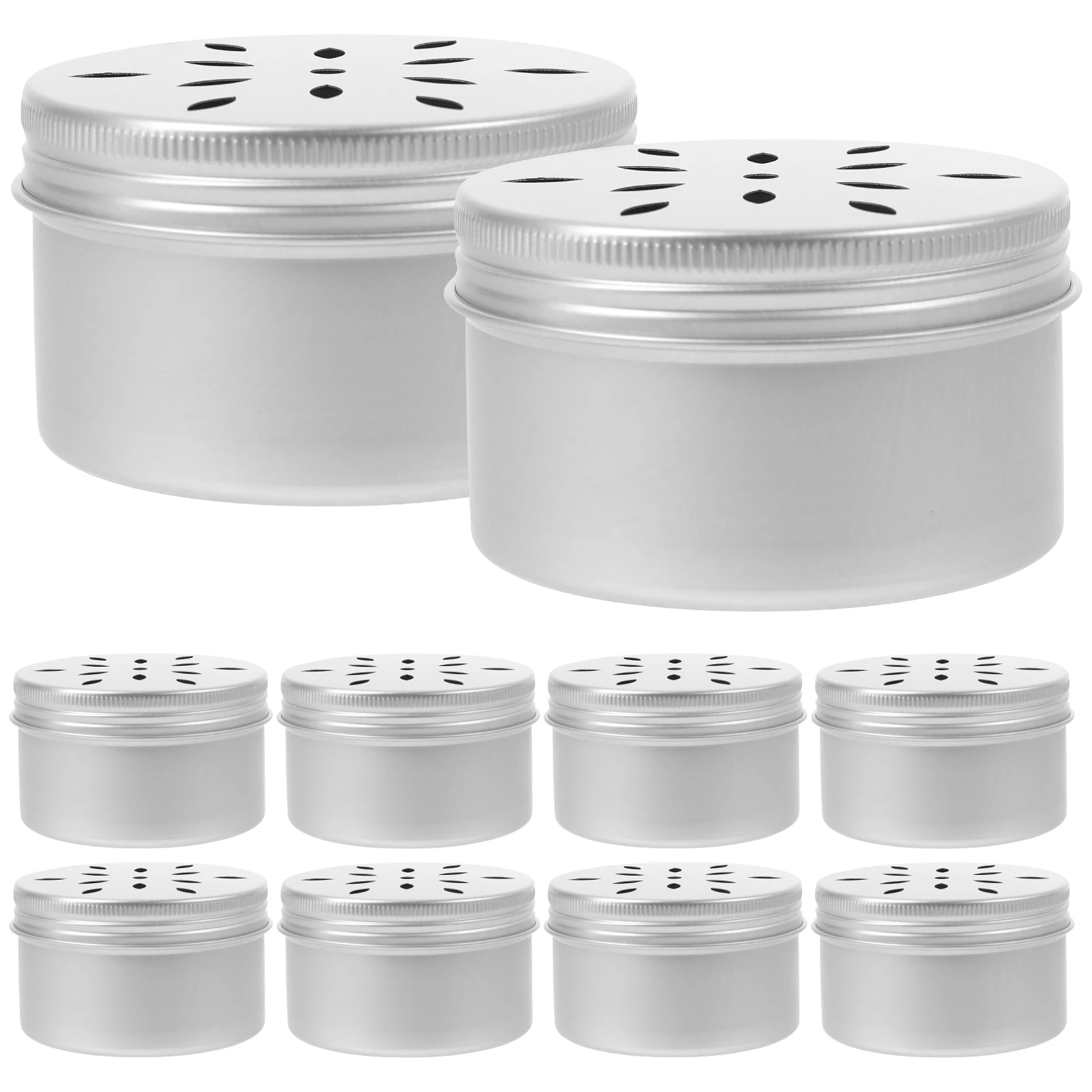 

10pcs Dog Scent Training Boxes 120ML Aluminum Metal Tins Hollow Silver Scenting Tool Puppy Nose Work Equipment Dog Training