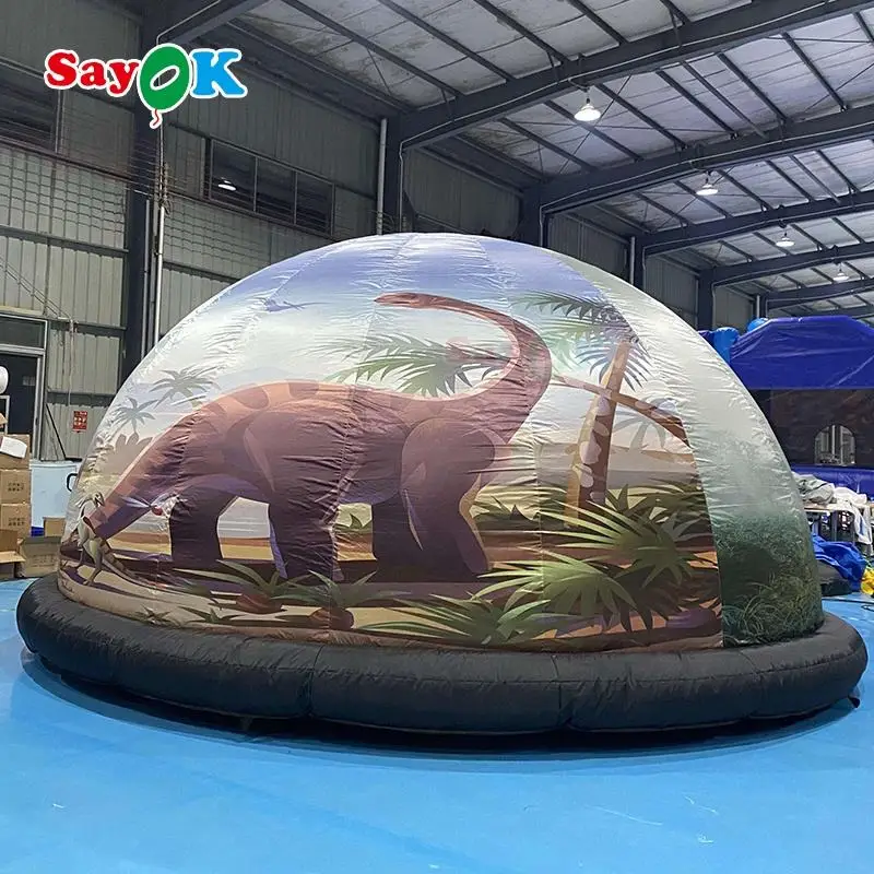 SAYOK dinosauri gonfiabili planetario cupola tenda gonfiabile planetario proiezione cupola per bambini insegnamento scolastico astronomico