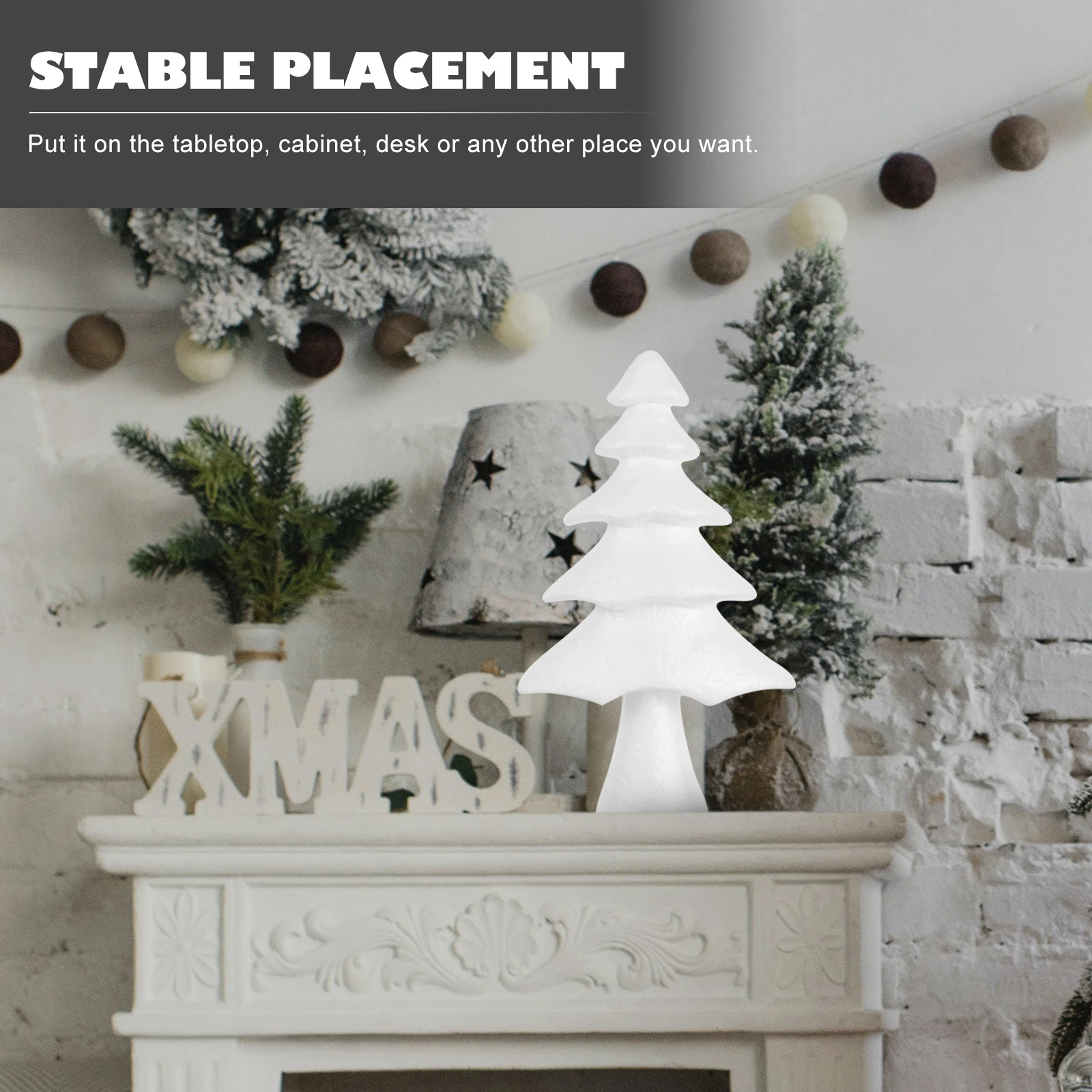 

2 Pcs Simulation Bubble Christmas Tree Making Material Kids Decorations Tabletop Adornment Tool Foam Festive Desktop Children