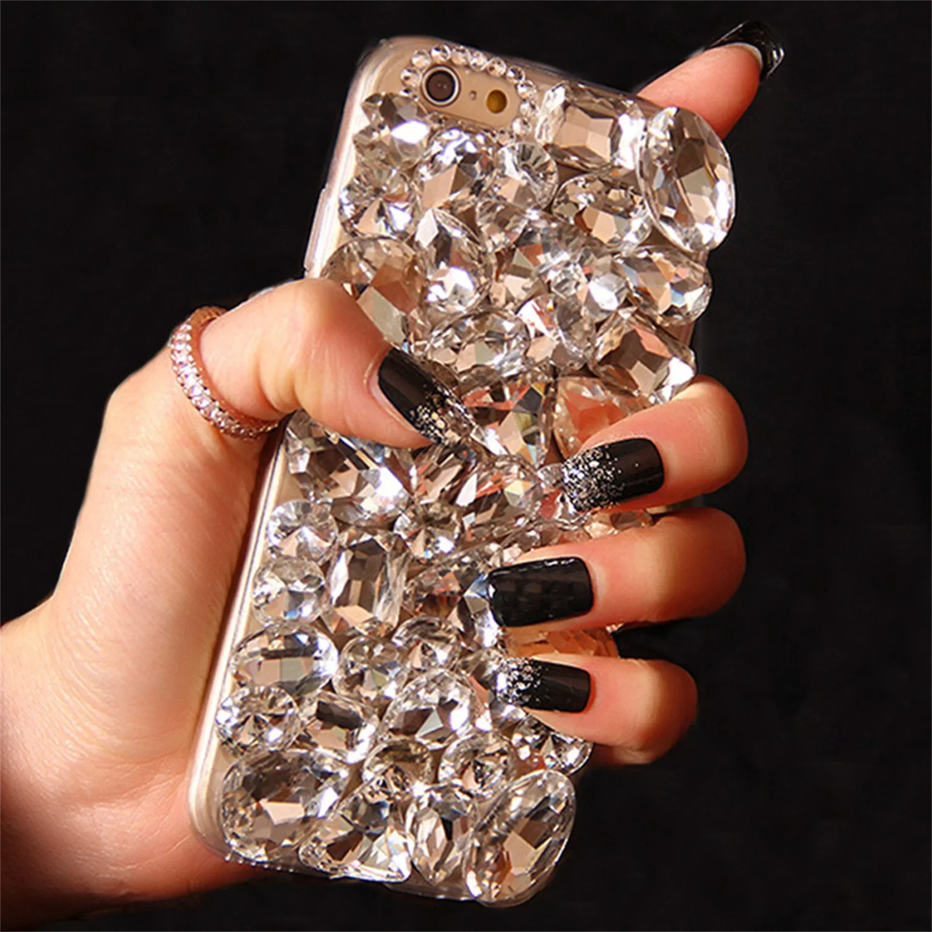 Luxury Bling Diamond Rhinestone Fox Phone Case, Cover for Xiaomi Redmi 13C 12C 13R Note 11 13 12 Pro Plus