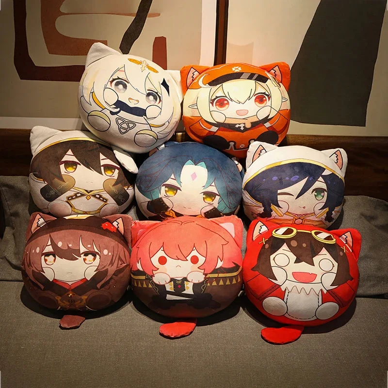 

Anime Genshin Impact Plush Toy Plushie Pendant Kamisato Ayaka Zhong Li Xiao Hu Tao Ayato Stuffed Pillow Keychain Dolls Kids Gift