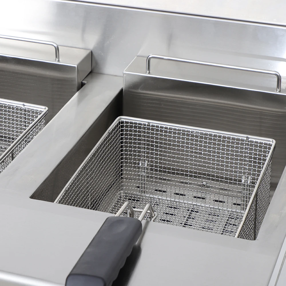 2 cans gas fryer machine fryer Commercial counter gas fryer