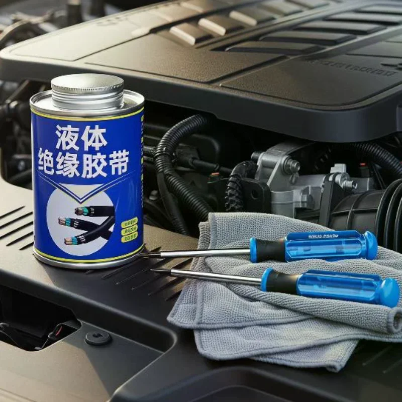 1Pcs Waterproof High Temperature Resistance Fast Dry 50ml Liquid Electrical Tape Black Insulation Sealing Glue