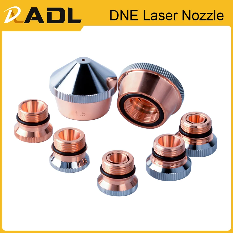 ADL 10pcs/lot DNE Laser Nozzle Connector Copper Q90 Caliber 4.0 Fiber Optical Cutting Machine Head Spare Parts Equipment Accesso