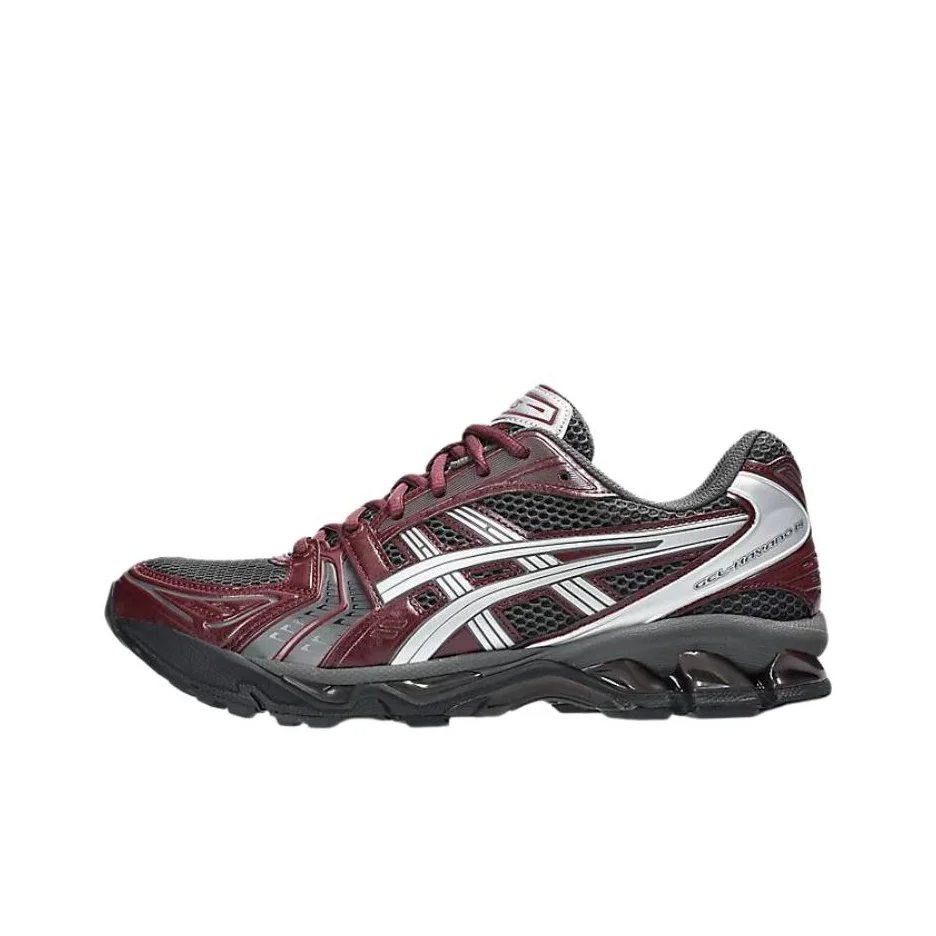 ASICS Gel Kayano 14 Synthetic Leather, Artificial Leather Casual City Commuting Running Shoes Unisex Gray Red 1203A537-022
