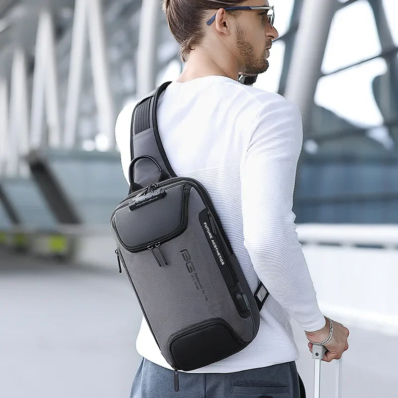 Imagem -04 - Bolsa de Ombro de Viagem ao ar Livre com Carregamento Usb Bolsa Peito Masculina Impermeável Anti-roubo Anti-risco Bolsa Tiracolo Luxo Nova 2024