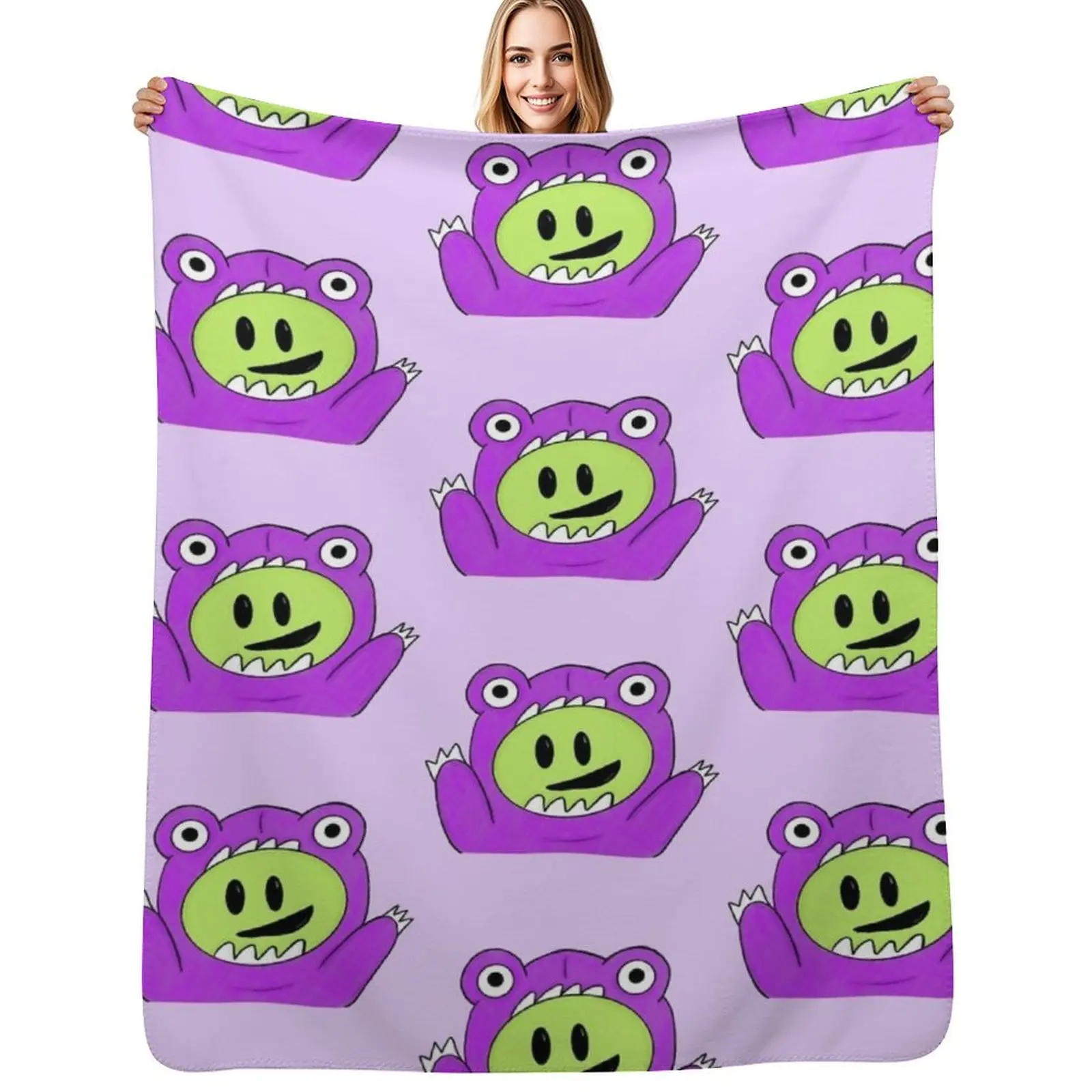

Mona Monster! - Nanalan Throw Blanket Fade Resistant Durable Throw Blanket
