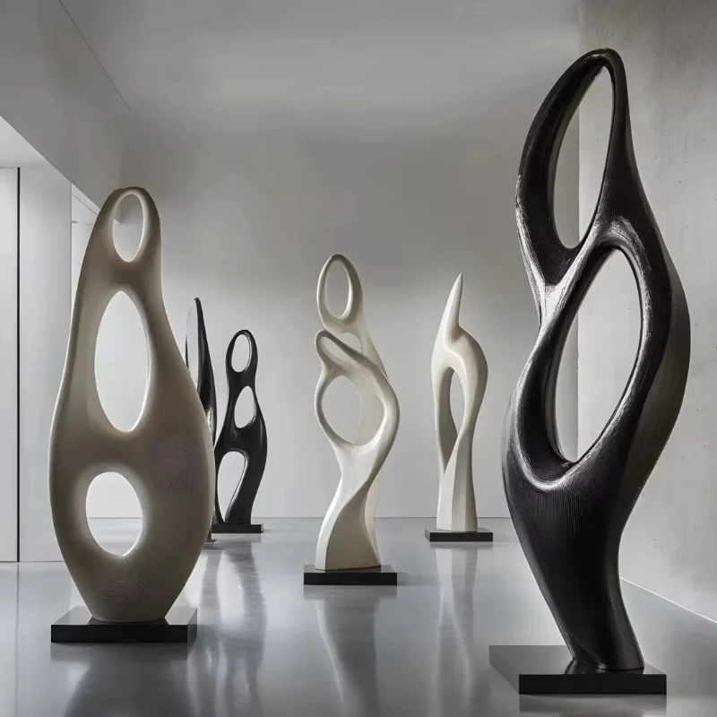 

Stainless Steel Fashionable Simple Line Sculpture Interior Decoration Art Space Decoration Art Customizable Sculpture