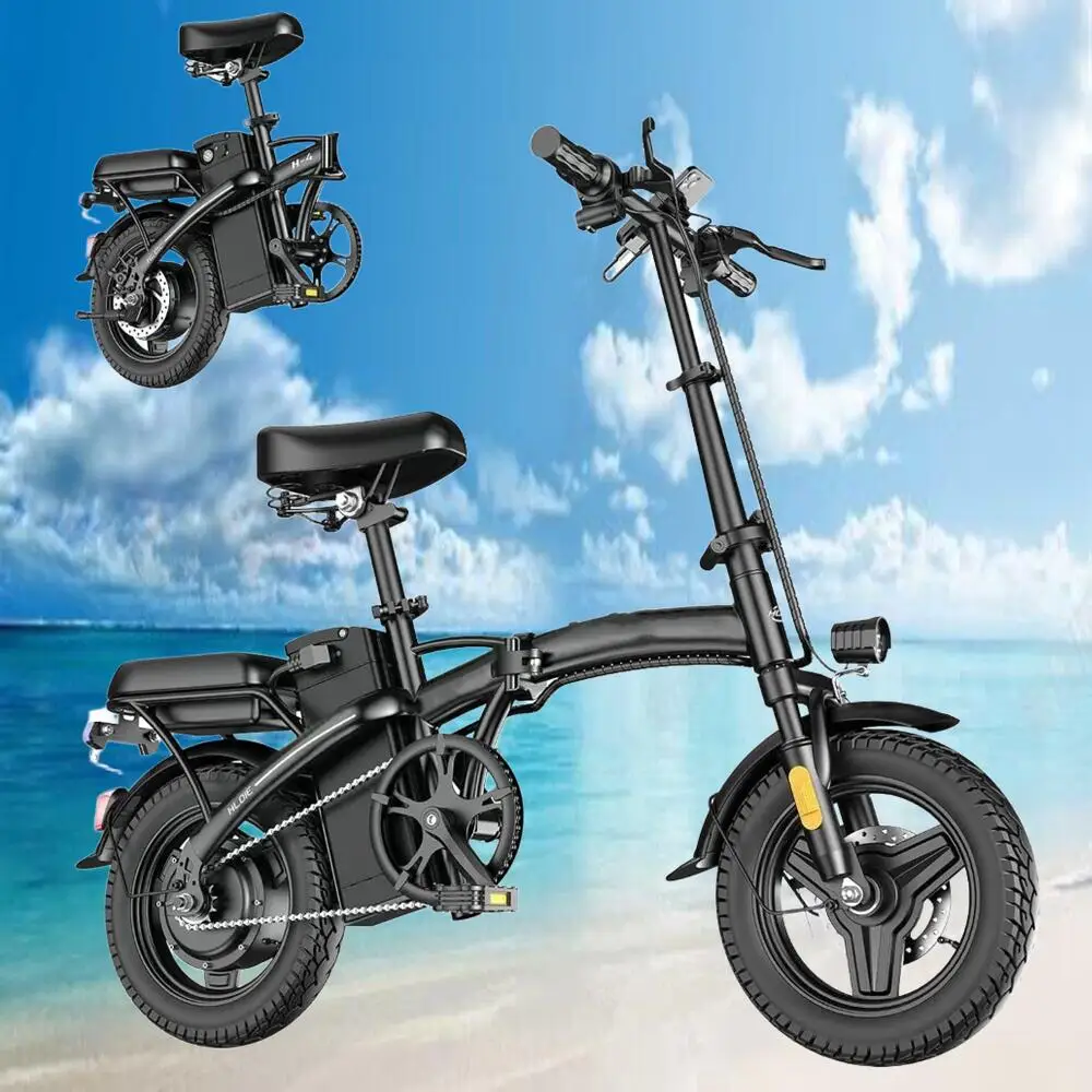 

48V 20AH/15AH/10Ah Battery, 14 Inch Adult Tire Folding Mini Electric Motorcycles Bike 500W Motor Adult Electric Bicycle