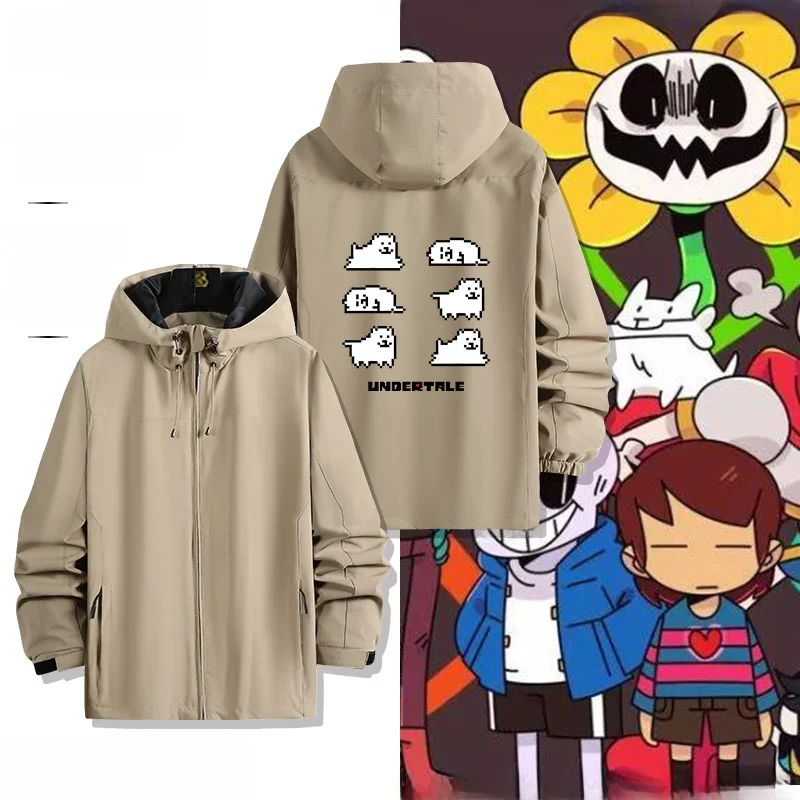 

Undert Wave Dog Cute Jaet Outerwear Spring Autumn Winter Casual Sle Polyester Fabric ex Long Sve Zipper Closure