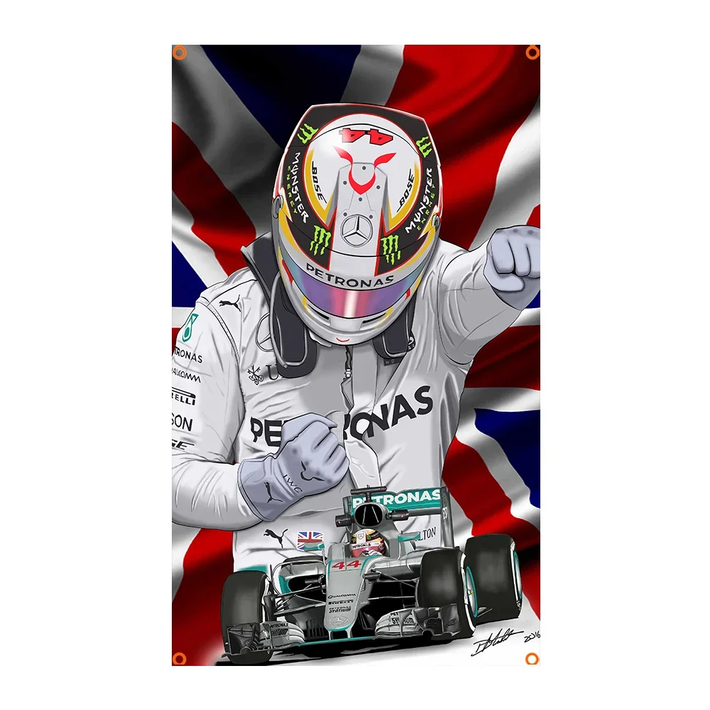 3x5FT Racing driver, handsome racetrack flag suitable for travel and gatherings, displaying while driving on the field