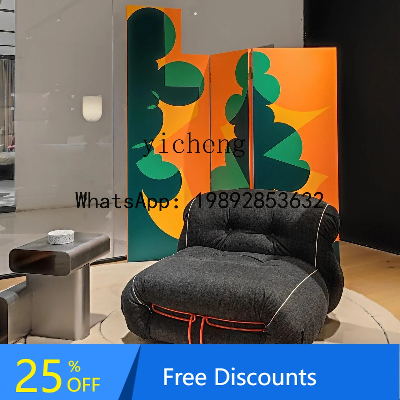 

Sofa Chair Sofa Denim Fabric Living Room Chair