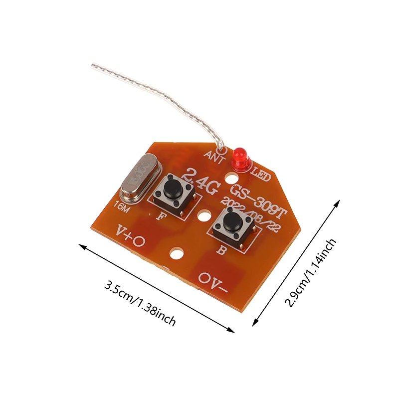 Módulo de accesorios RC 2CH 2,4G circuito PCB transmisor y receptor tablero sistema de Radio para coche camión juguete