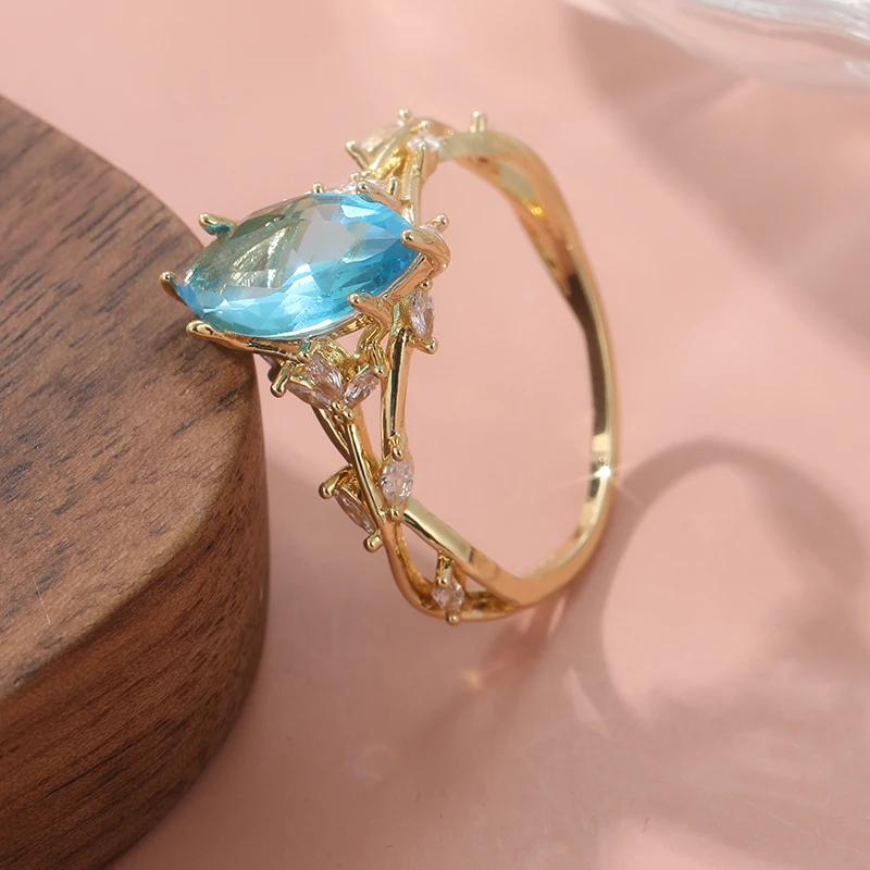 Ring im Vintage-Stil mit synthetischem Zirkon als Einlage, Verlobungsring für Frauen, elegantes Schmuckzubehör für Hochzeit und Braut.