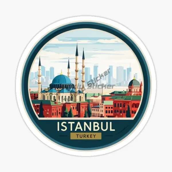 

Türkiye Istanbul Scenery National Flag National Emblem Car Sticker Self-adhesive Decal Customizable