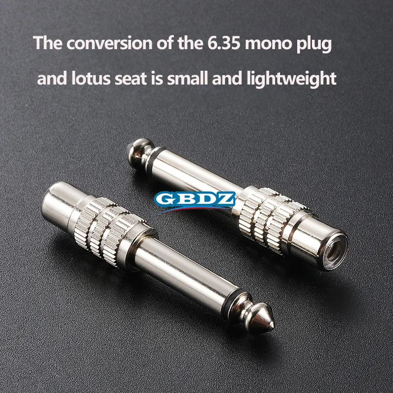Audio TS 6,5 6,35mm Stecker auf Phono RCA Buchse Kopfhörer Verstärker Audio Adapter Mikrofon 6,3 Zu RCA Konverter – Detail 1