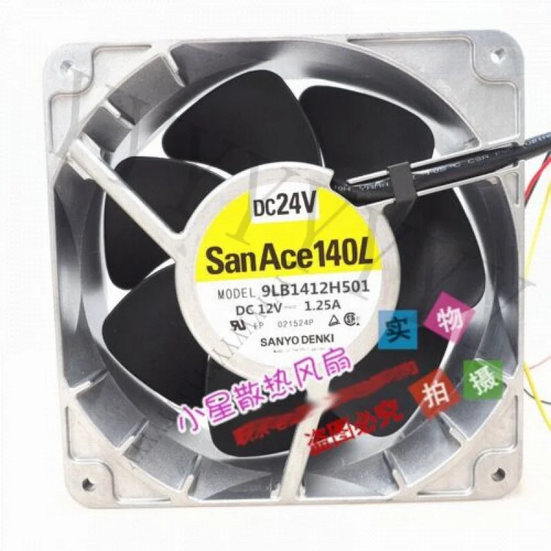 

Y+Sanyo 9LB1412H501 12 В 1,25 А 14 см 3-проводной охлаждающий вентилятор для шкафа преобразователя