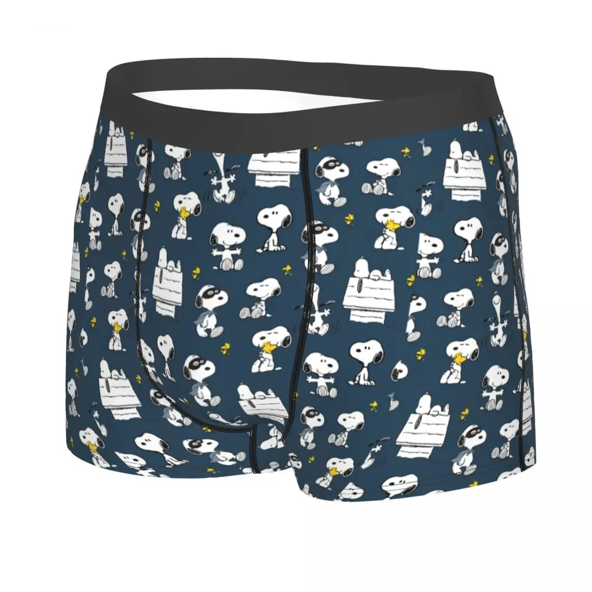 Custom Male Fashion S-Snoopys Cartoon Pattern Underwear Boxer Briefs Soft Shorts Panties Underpants