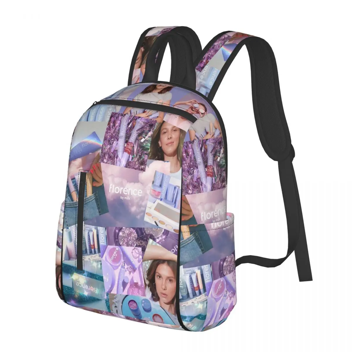 Florence By Mills Millie Bobby Brown (13) Student Backpack School Bag Hiking Travel Daypack for Men Women Bookbag Shoulder Bags