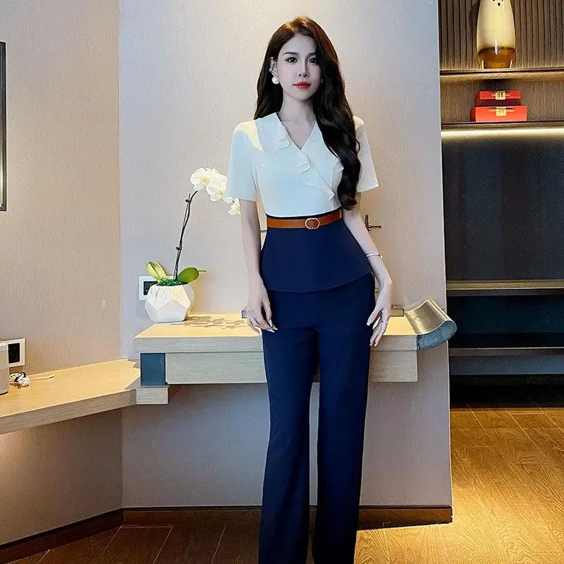 ladies'-workwear-set-hotel-waiter-beauty-salon-hair-salon-spa-massage-nail-salon-sexy-sauna-technician-boutique-pants-uniform