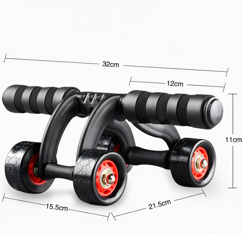 4 Wheels Ab Roller For Core Workout Abdominal Trainers Push ups Abdominal Wheel Perfect Home Gym Equipment for Men Women