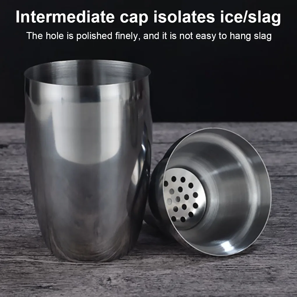 Stainless Steel Cocktail Shaker Drinks Wine Maker Martini Mixer for Bar Home with Strainer  350ml