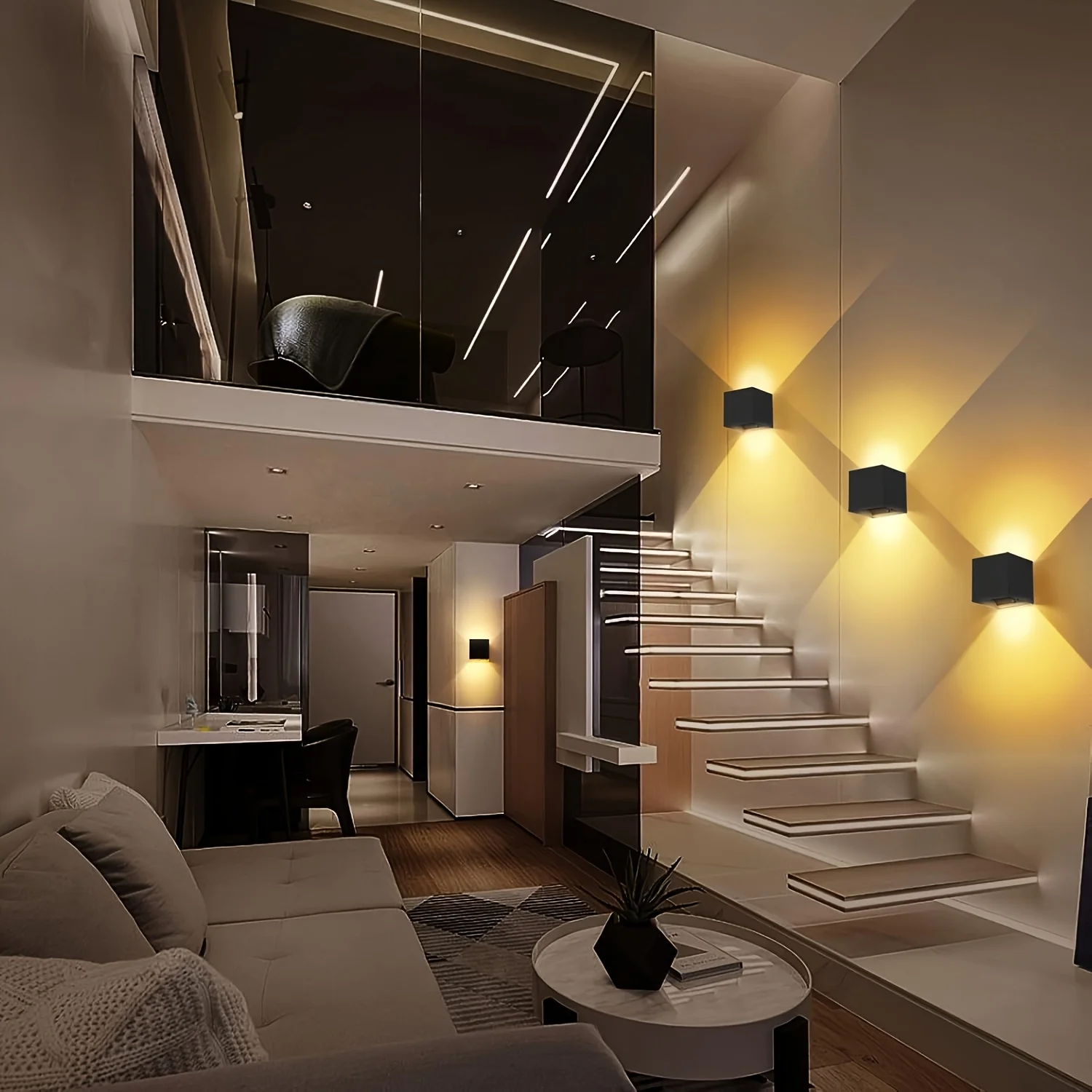 2 قطعة في الهواء الطلق وحدة إضاءة LED جداريّة ضوء مصباح قابل للتعديل زاوية AC85-265V الحد الأدنى الجدار مصباح للداخلية في الهواء الطلق حديقة المنزل الجدار الديكور #6