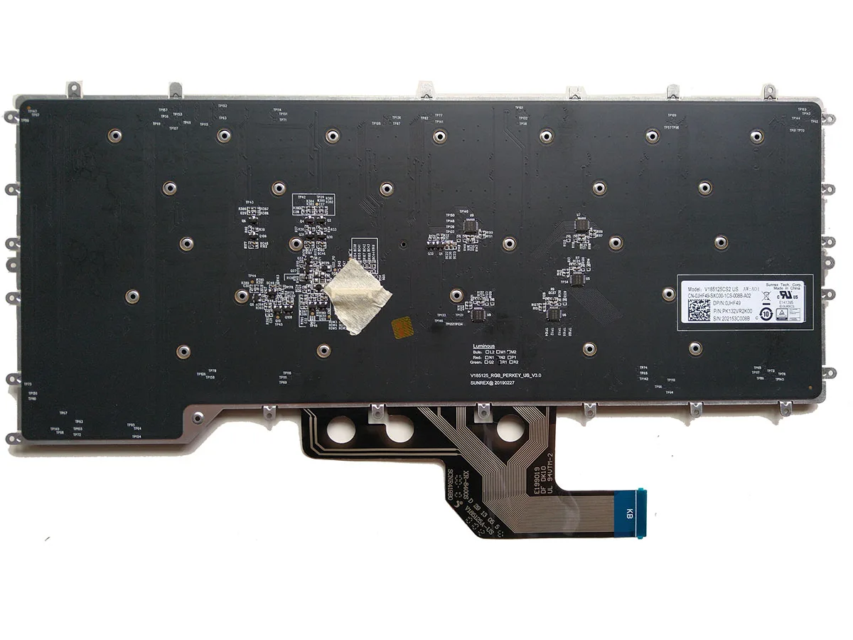 US Laptop Keyboard with Backlit For Dell Alienware M15 R2 R3 R4 2019 0080CF